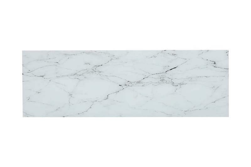 Konsolbord vit marmor och transparent 100x36x168 cm härdat g - Vit - Hallbord - Konsolbord & sidobord