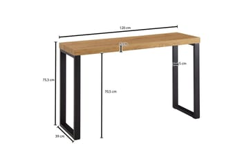 Konsolbord Wohnling 120 cm modern konsol med metallben Brun - Brun - Möbler - Bord & matgrupper - Avlastningsbord - Hallbord
