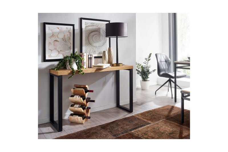 Konsolbord Wohnling 120 cm modern konsol med metallben Brun - Brun - Möbler - Bord & matgrupper - Avlastningsbord - Hallbord
