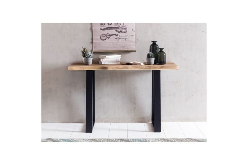 Konsolbord Wohnling Gaya massivt trä lantlig stil med träd kant - Möbler - Bord & matgrupper - Avlastningsbord - Hallbord