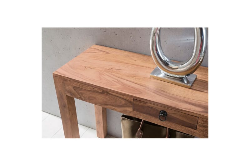 Konsolbord Wohnling massivt trä, 1 låda, lantlig stil Akacia - Akacia - Möbler - Bord & matgrupper - Avlastningsbord - Hallbord