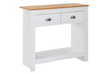 Konsolbord Wohnling Massivt trä ek tvåfärgad 85 cm 2 lådor modern husstil - Möbler - Bord & matgrupper - Avlastningsbord - Hallbord