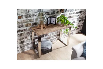 Konsolbord Wohnling Massivt trä rustik 120 cm krommetallben lantligt - Möbler - Bord & matgrupper - Avlastningsbord - Hallbord