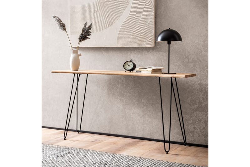 Konsolbord Wohnling Massivt trä stiftben träkant 150 cm - Möbler - Bord & matgrupper - Avlastningsbord - Hallbord