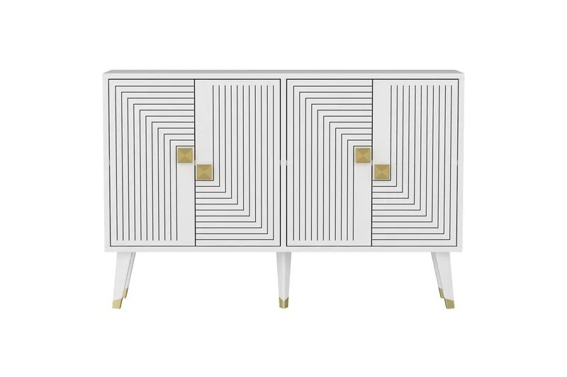 Ahart Konsollbord 120 cm - Vit - Förvaring - Förvaringsmöbler - Sideboard & skänk