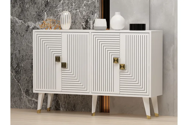 Ahart Konsollbord 120 cm - Vit - Förvaring - Förvaringsmöbler - Sideboard & skänk