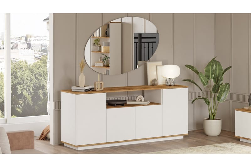 Anari Konsollbord 180 cm - Brun/Vit - Förvaring - Förvaringsmöbler - Sideboard & skänk