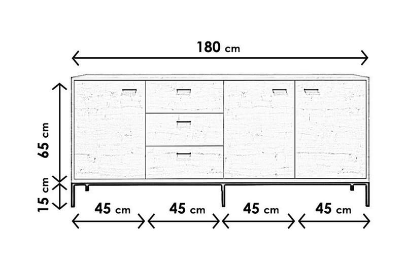 Andifli Konsollbord 18080 cm - Brun - Hallbord - Konsolbord & sidobord