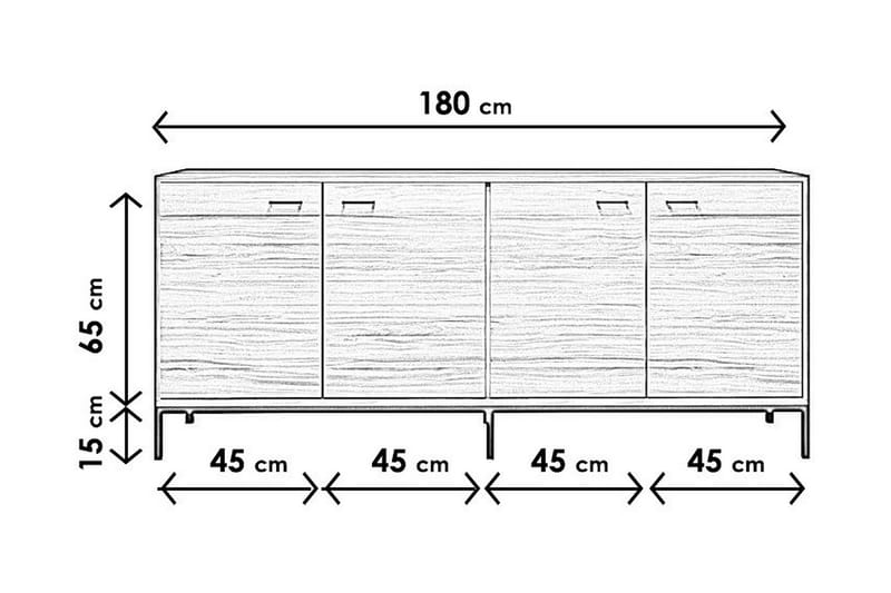 Andifli Konsollbord 18080 cm - Brun - Hallbord - Konsolbord & sidobord