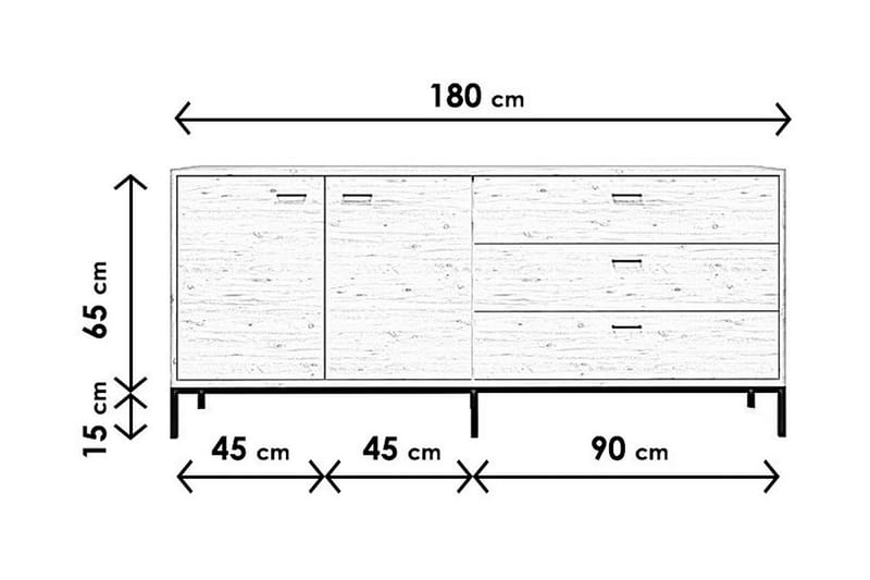 Andifli Konsollbord 18080 cm - Brun - Hallbord - Konsolbord & sidobord