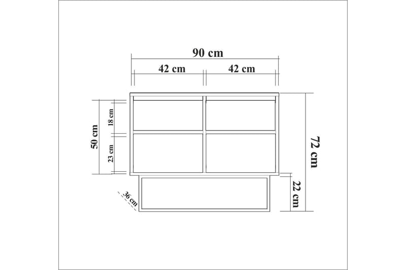 Ardauli Konsollbord 90 cm - Mörkbrun/Svart - Hallbord - Konsolbord & sidobord