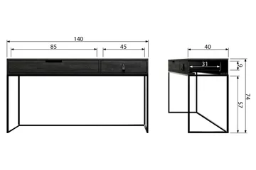 Atila Avlastningsbord 140 cm - Svart Ek - Möbler - Bord & matgrupper - Avlastningsbord - Konsolbord & sidobord