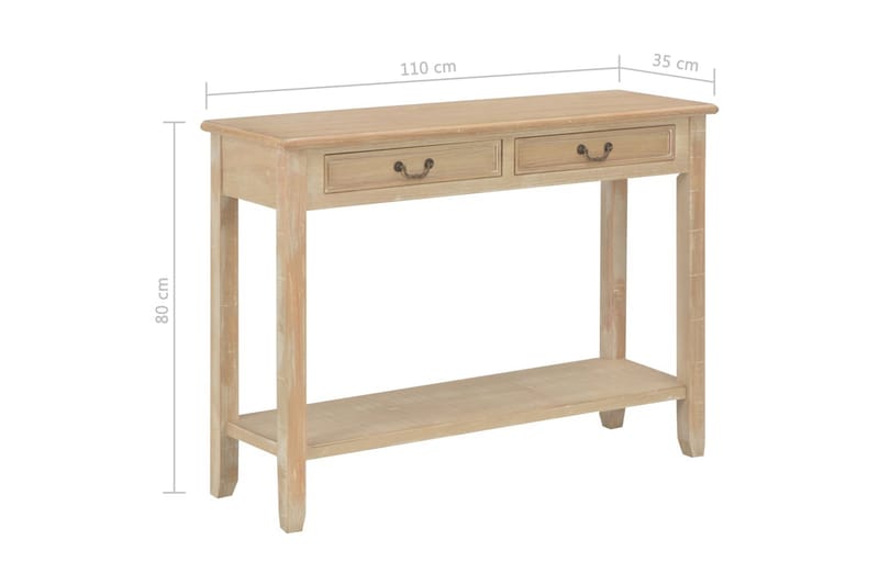 Avlastningsbord 110x35x80 cm trä - Brun - Möbler - Bord & matgrupper - Avlastningsbord - Konsolbord & sidobord