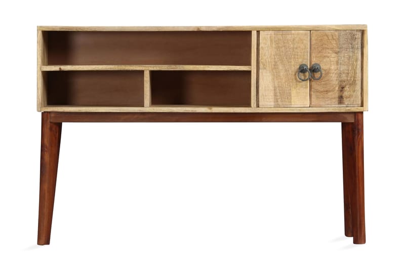 Avlastningsbord 115x30x76 cm massivt grovt mangoträ - Brun - Hallbord - Konsolbord & sidobord