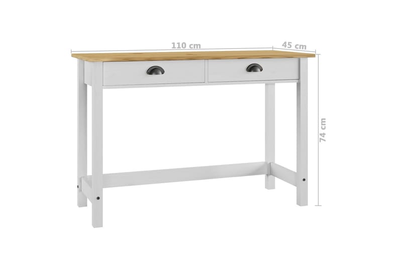 Avlastningsbord Hill Range m. 2 lådor 110x45x74cm - Vit - Möbler - Bord & matgrupper - Avlastningsbord - Konsolbord & sidobord