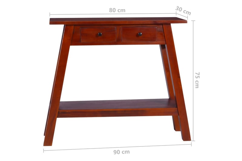 Avlastningsbord klassisk brun 90x30x75cm massiv mahogny - Brun - Möbler - Bord & matgrupper - Avlastningsbord - Konsolbord & sidobord