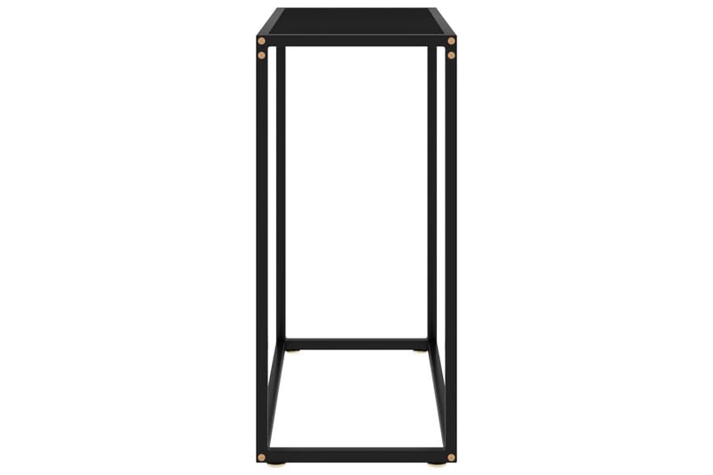 Avlastningsbord svart 60x35x75 cm härdat glas - Svart - Lampbord - Brickbord & småbord