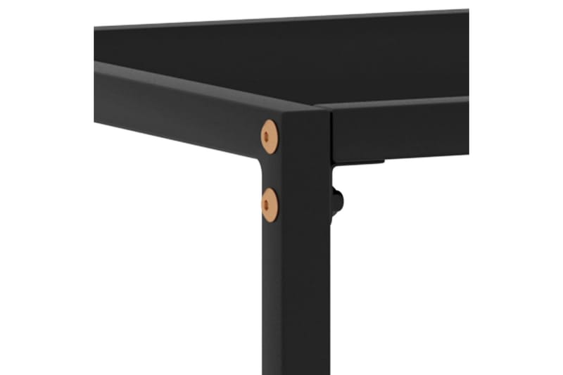 Avlastningsbord svart 60x35x75 cm härdat glas - Svart - Lampbord - Brickbord & småbord