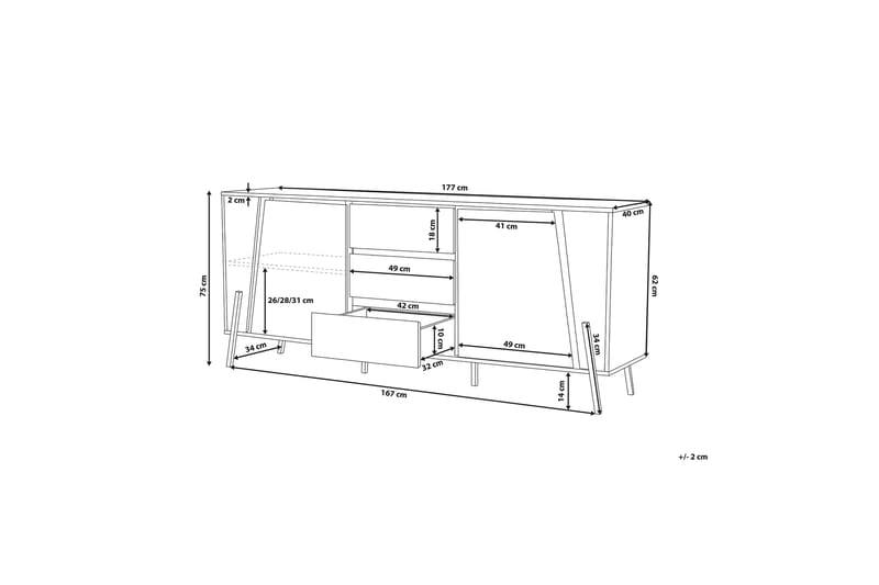 Blackpool Konsolbord 177 cm - Trä/Natur - Hallbord - Konsolbord & sidobord