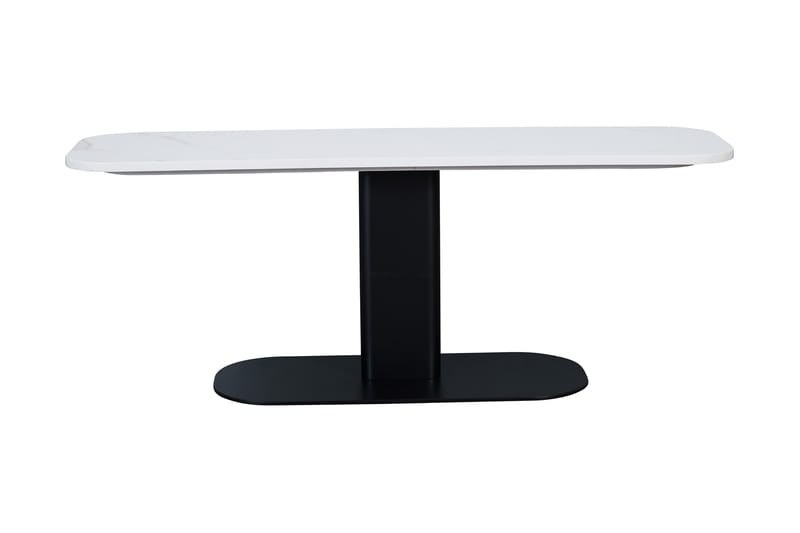 Bodal Avlastningsbord 120 cm Ovalt Marmor - Vit/Svart - Hallbord - Konsolbord & sidobord