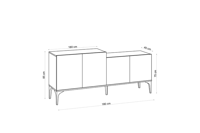 Cottos Avlastningsbord 180 cm - Natur - Möbler - Bord & matgrupper - Avlastningsbord - Konsolbord & sidobord
