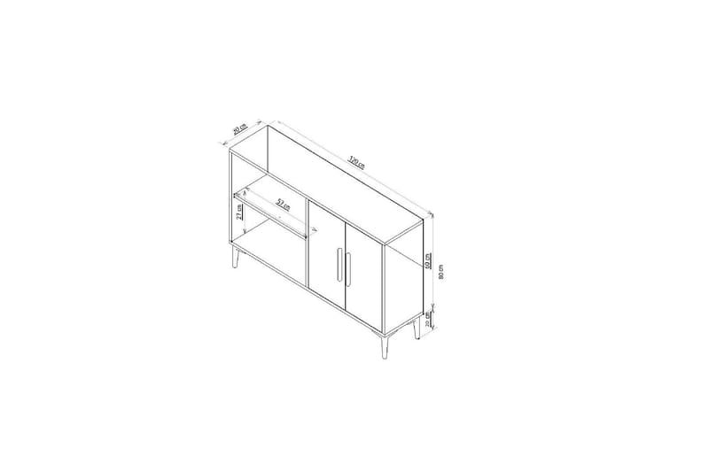 Derasi Konsollbord 120 cm - Vit - Förvaring - Förvaringsmöbler - Sideboard & skänk
