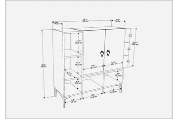Desgrar Konsollbord 100x100 cm - Vit - Möbler - Bord & matgrupper - Avlastningsbord - Konsolbord & sidobord