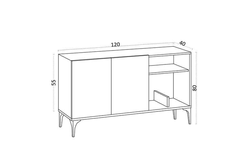 Desgrar Konsollbord 120x80 cm - Blå - Hallbord - Konsolbord & sidobord