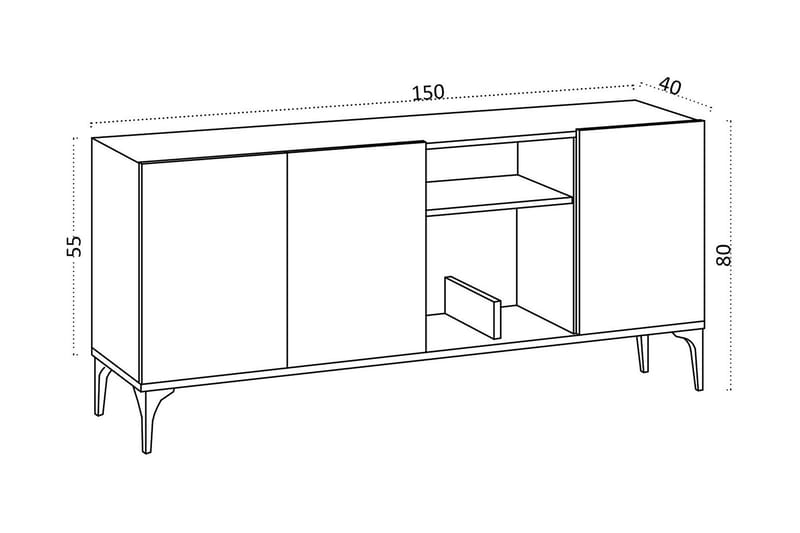 Desgrar Konsollbord 150x80 cm - Blå - Hallbord - Konsolbord & sidobord