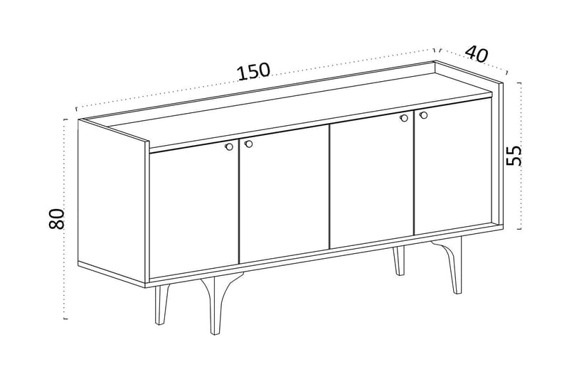 Desgrar Konsollbord 150x80 cm - Blå - Hallbord - Konsolbord & sidobord