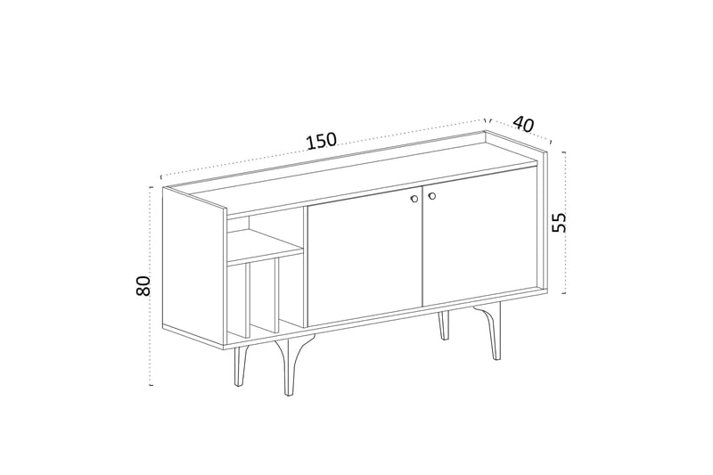 Desgrar Konsollbord 150x80 cm - Vit - Hallbord - Konsolbord & sidobord
