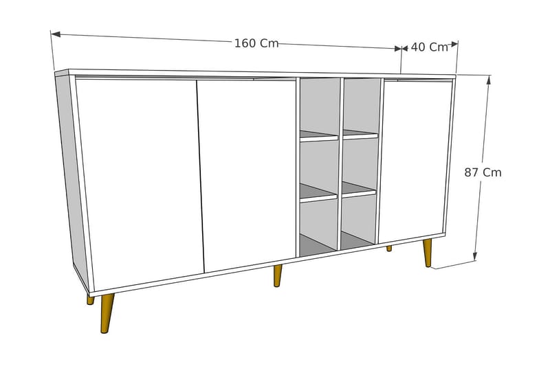 Desgrar Konsollbord 160x87 cm - Flerfärgad - Hallbord - Konsolbord & sidobord
