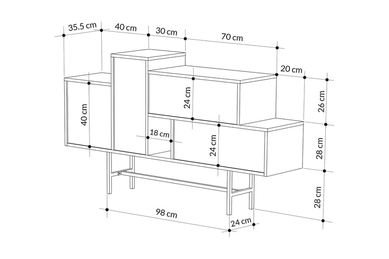 Desgrar Konsollbord 160x90 cm - Hallbord - Konsolbord & sidobord