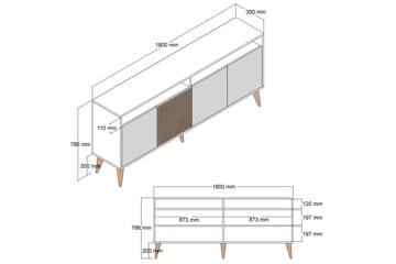 Desgrar Konsollbord 180x78,6 cm - Brun - Möbler - Bord & matgrupper - Avlastningsbord - Konsolbord & sidobord