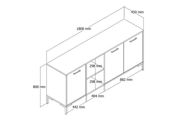 Desgrar Konsollbord 180x80 cm - Brun - Möbler - Bord & matgrupper - Avlastningsbord - Konsolbord & sidobord