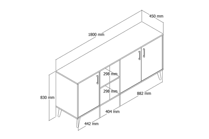 Desgrar Konsollbord 180x80 cm - Brun - Möbler - Bord & matgrupper - Avlastningsbord - Konsolbord & sidobord