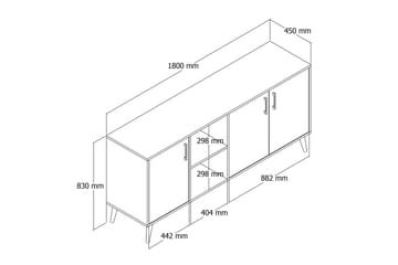 Desgrar Konsollbord 180x80 cm - Brun - Möbler - Bord & matgrupper - Avlastningsbord - Konsolbord & sidobord