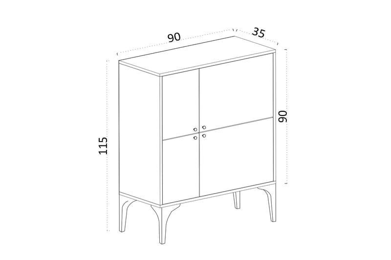 Desgrar Konsollbord 90x115 cm - Blå - Hallbord - Konsolbord & sidobord