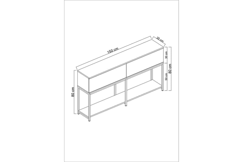 Dorlord Konsollbord 150 cm - Svart/Vit - Möbler - Bord & matgrupper - Avlastningsbord - Konsolbord & sidobord