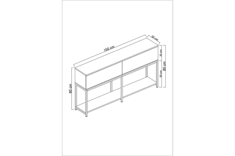 Dorlord Konsollbord 150 cm - Vit/Guld - Möbler - Bord & matgrupper - Avlastningsbord - Konsolbord & sidobord