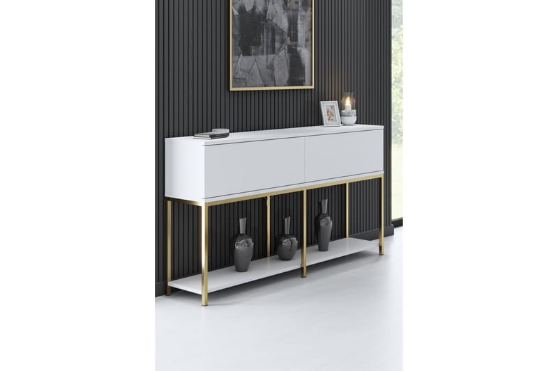Dorlord Konsollbord 150 cm - Vit/Guld - Möbler - Bord & matgrupper - Avlastningsbord - Konsolbord & sidobord