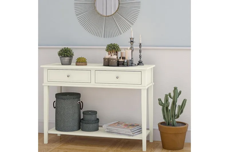 Franklin Konsollbord 104 cm Vit - Dorel Home - Möbler - Bord & matgrupper - Avlastningsbord - Konsolbord & sidobord