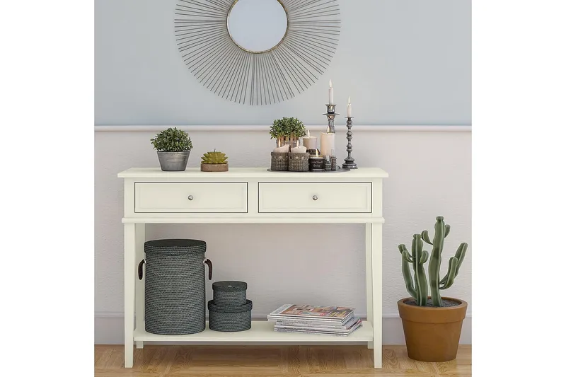 Franklin Konsollbord 104 cm Vit - Dorel Home - Möbler - Bord & matgrupper - Avlastningsbord - Konsolbord & sidobord