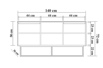 Gawlow Konsollbord 140 cm - Mörkbrun/Svart - Möbler - Bord & matgrupper - Avlastningsbord - Konsolbord & sidobord