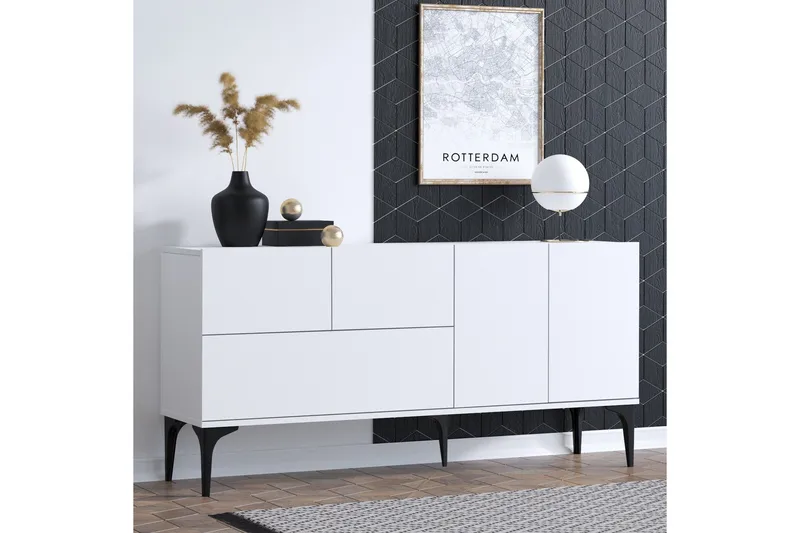 Glise Konsollbord 150 cm - Svart/Vit - Förvaring - Förvaringsmöbler - Sideboard & skänk