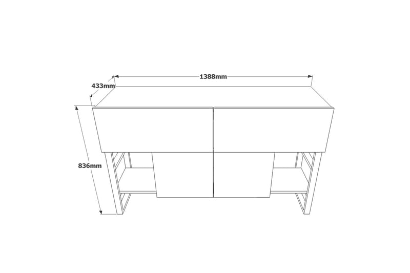 Hardyng Avlastningsbord 139 cm - Natur - Hallbord - Konsolbord & sidobord