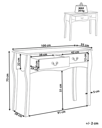 Klawock Konsolbord 90 cm - Svart - Möbler - Bord & matgrupper - Avlastningsbord - Konsolbord & sidobord