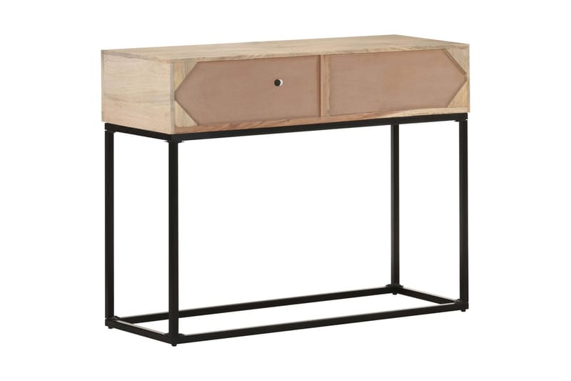 Konsolbord 100x35x76 cm massivt mangoträ och naturlig rottin - Möbler - Bord & matgrupper - Avlastningsbord - Konsolbord & sidobord
