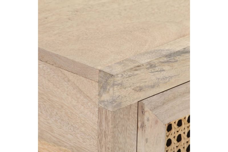 Konsolbord 100x35x76 cm massivt mangoträ och naturlig rottin - Möbler - Bord & matgrupper - Avlastningsbord - Konsolbord & sidobord