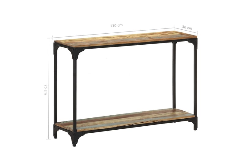 Konsolbord 110x30x75 cm massivt återvunnet trä - Brun - Möbler - Bord & matgrupper - Avlastningsbord - Konsolbord & sidobord